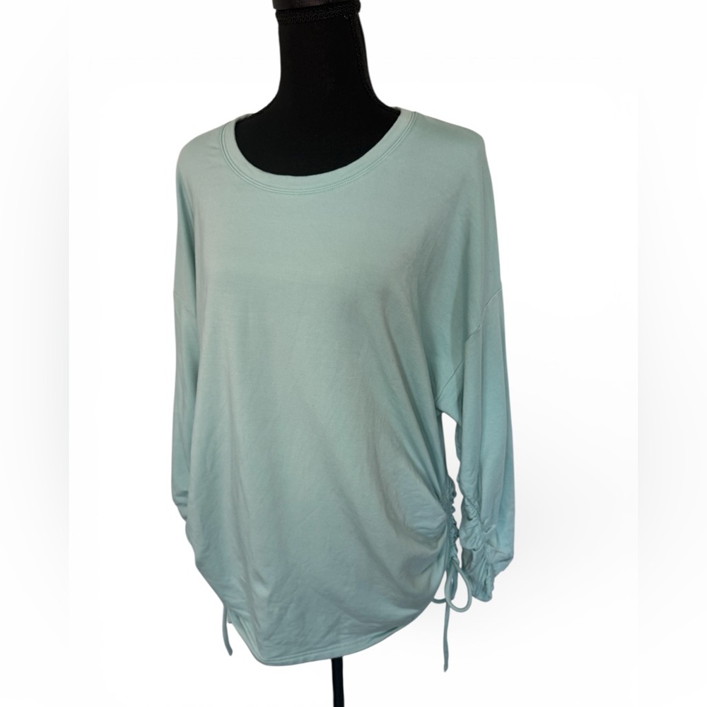 Athleta Lombard Ruched Side Drawstring Mint Green Women's Performance Top XL